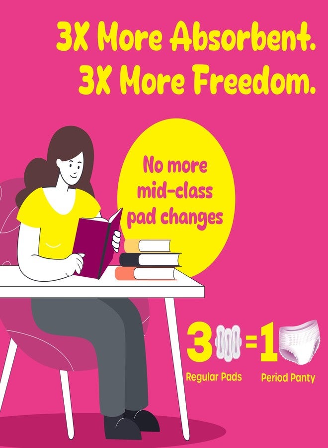 Evereve Teens Period Panty For Girls, S-M 5Pcs (for 13 to 19 years old), 360 Degree Anti-Leak Coverage, Up to 12hours Protection, Heavy Flow Absorbency, Ideal for School & Overnight Use, Comfy Hug Fit - Image 4